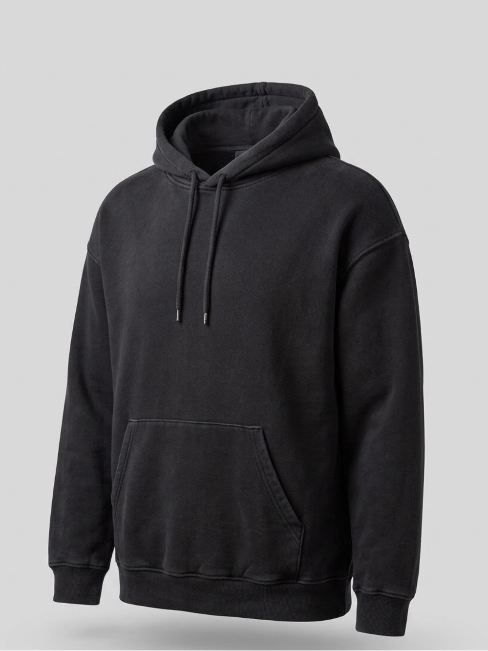 H&M Black Loose Fit Fleece Pullover Hoodie – Size Large